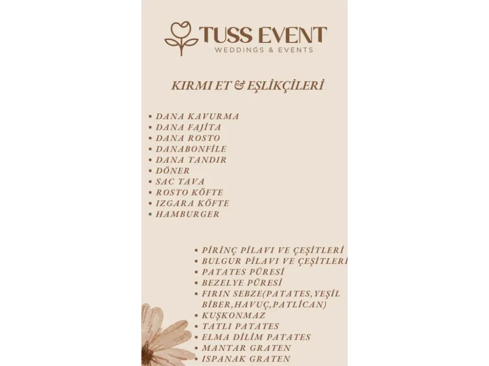 Kırmızı Et Seçenekler